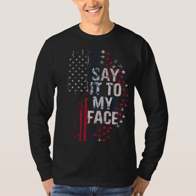 Camiseta Diga Isso À Minha Campanha Face Kamala Harris 2024 (Frente)