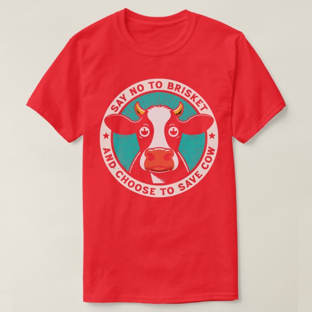 Camiseta Diga Não À Bolsa E Escolha Salvar Vaca (Frente do Design)