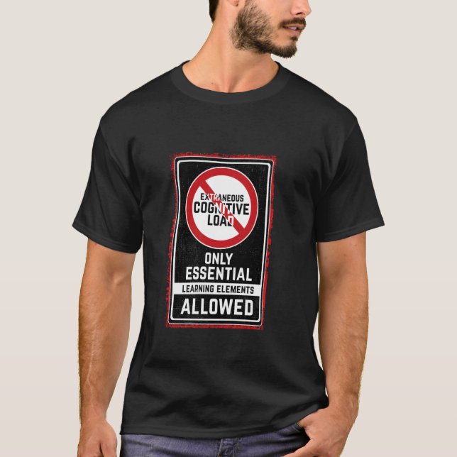 Camiseta Diga Não à Carga Cognitiva Extra (Frente)
