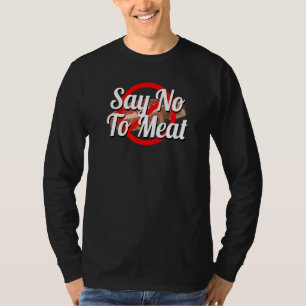 Camiseta Diga Não à Carne  Bife Riscado