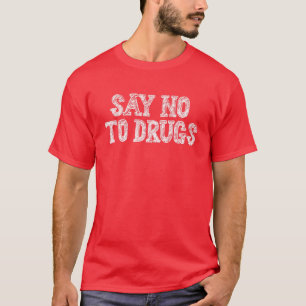Camiseta Diga Não A Drogas Drogas, Fita Vermelha Semana Aw
