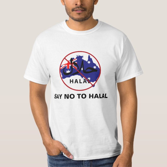 CAMISETA DIGA NÃO A HALAL (Frente)