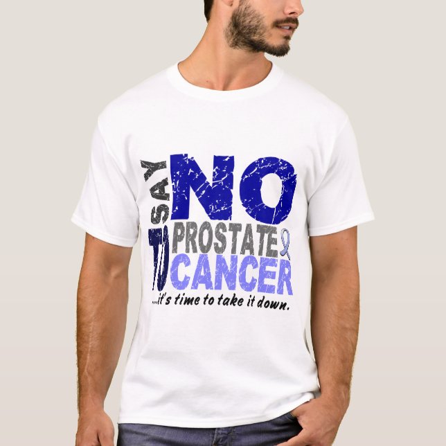 Camiseta Diga NÃO ao cancro da próstata 1 (Frente)
