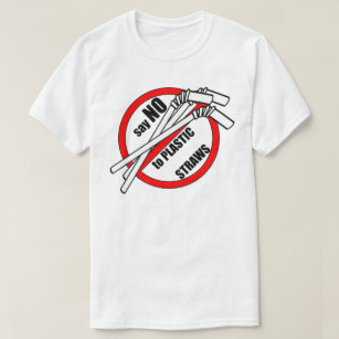 Camiseta Diga NÃO ao Plástico Estreito Dia da Terra