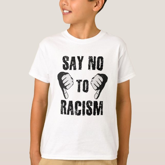 Camiseta Diga não ao racismo (Frente)