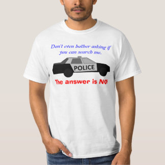 Camiseta Diga não policiar buscas