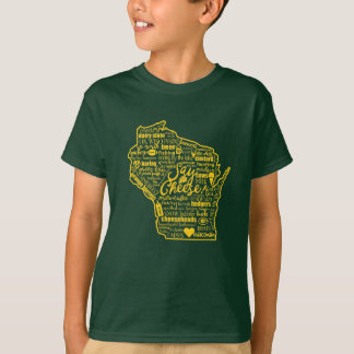 Camiseta Diga o queijo!  Wisconsin caçoa o T