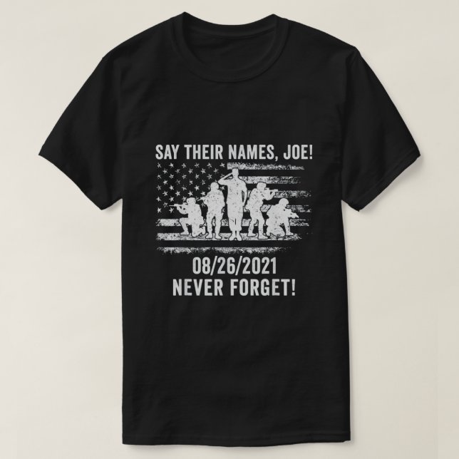 Camiseta Diga os nomes Joe 13 Heroes (Frente do Design)