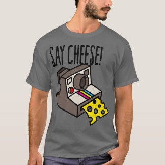 Camiseta Diga que a câmera instantânea engraçada de Hipster