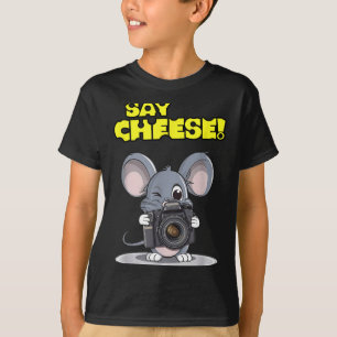 Camiseta Diga Queijo Rato Fotógrafo Engraçado Foto Câmera H