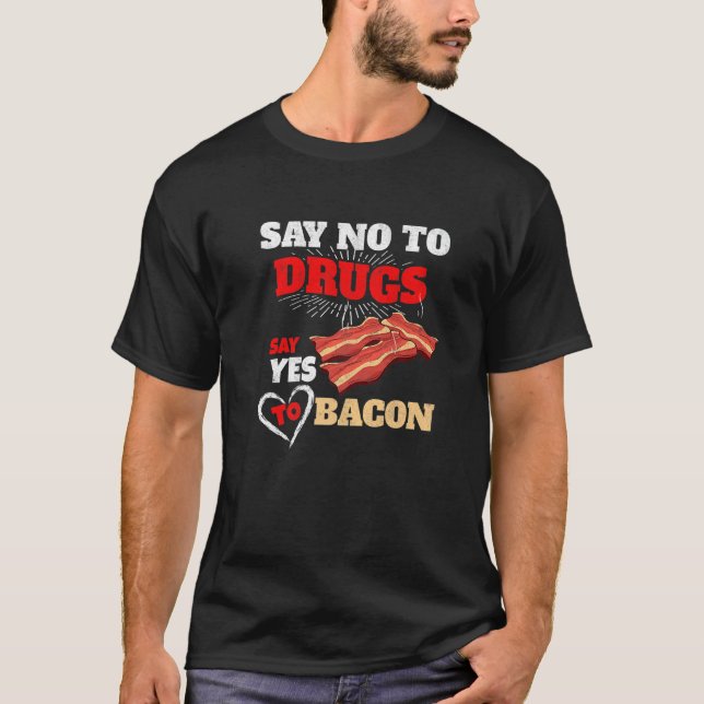 Camiseta Diga Sim Ao Entusiasta De Bacon Pork Grieling Baco (Frente)
