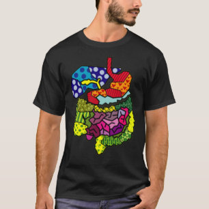 Camiseta Digestivo colorido T-Shirt clássico.png