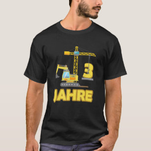 Camiseta Dígger Crane Construction Site, 3 anos Crianças