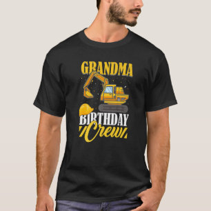 Camiseta Digger de Festa de aniversário de construção Vovó