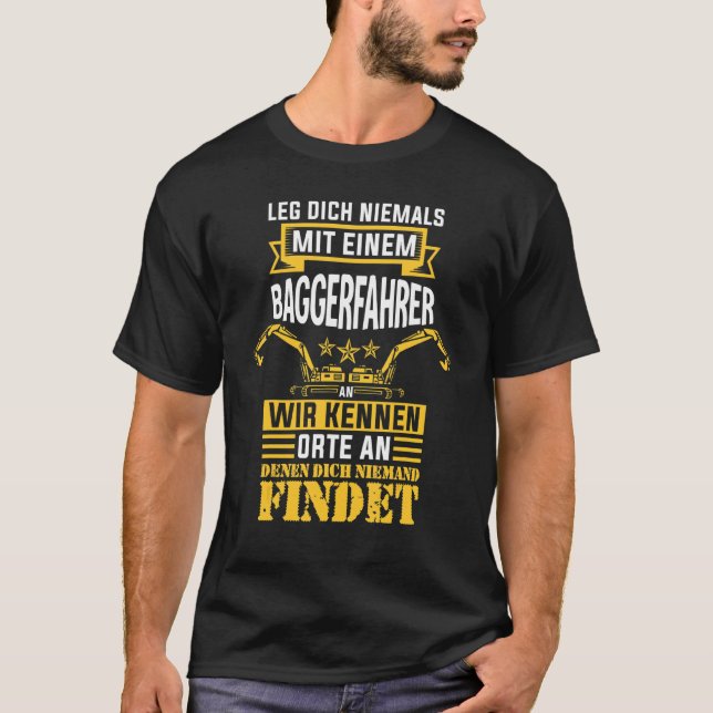 Camiseta Digger Digger Driver Construction Worker (Frente)