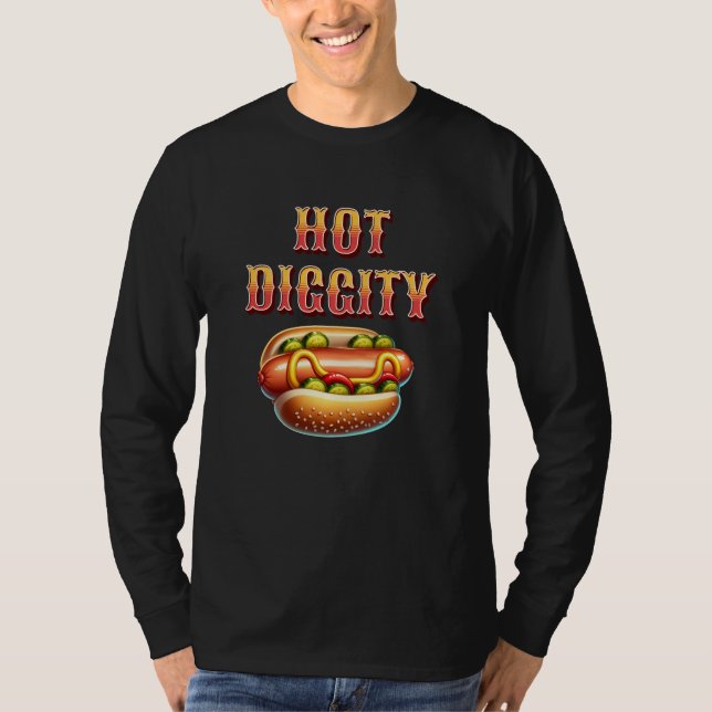 Camiseta Diggidade instantânea | Retro Hot dog (Frente)