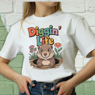 Camiseta Diggin’ Life Funny Gopher
