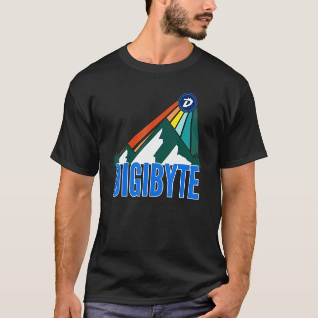 Camiseta Digibyte Dgb Crypto Mountain Sun Rays Cryptocurrin (Frente)