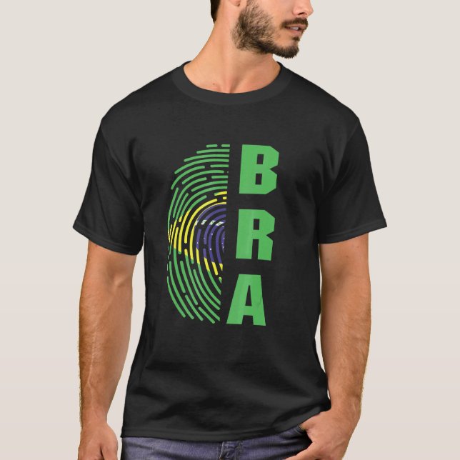 Camiseta Digital Brasileira - Perfeito Para Brasileiros No  (Frente)