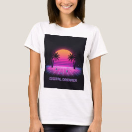 Camiseta Digital Dreamer Retro Sunset | Camisa Y2K