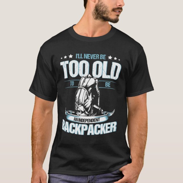 Camiseta Digital Nomade Independent Backpacker Work and Tra (Frente)