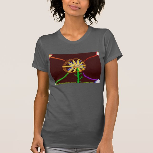 Camiseta Digital Sunflower Women's T-Shirt (Frente)