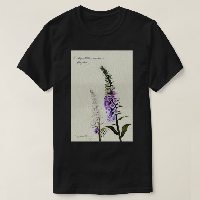 Camiseta Digitalis purpurea Foxglove (Frente do Design)