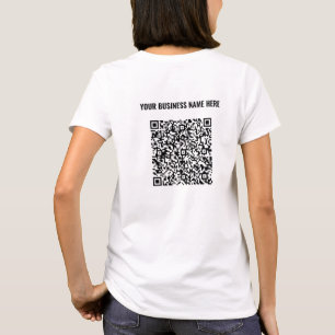Camiseta Digitalização de código QR e texto personalizado n