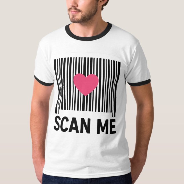 Camiseta Digitalize-me - Código de Barras Criativo com Desi (Frente)