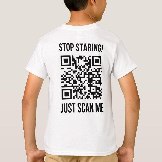 Camiseta Digitalize-me com o código QR: escolha gentileza t (Verso)