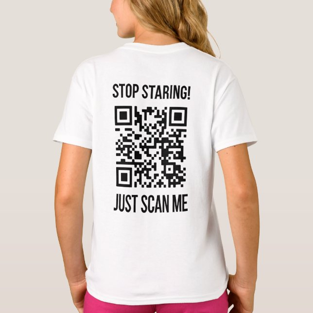 Camiseta Digitalize-me com o código QR: escolha gentileza t (Verso)