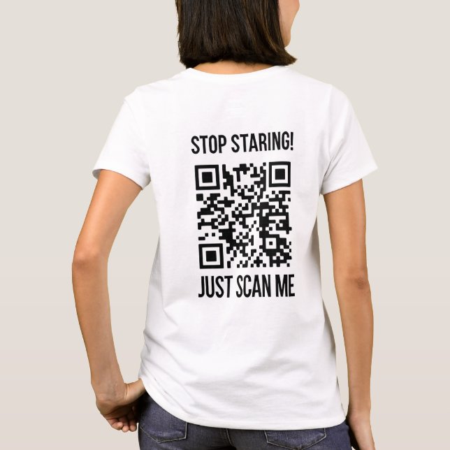 Camiseta Digitalize-me o código QR: Crie o seu futuro (Verso)