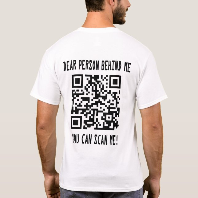 Camiseta Digitalize-me o código QR para um impulso motivaci (Verso)
