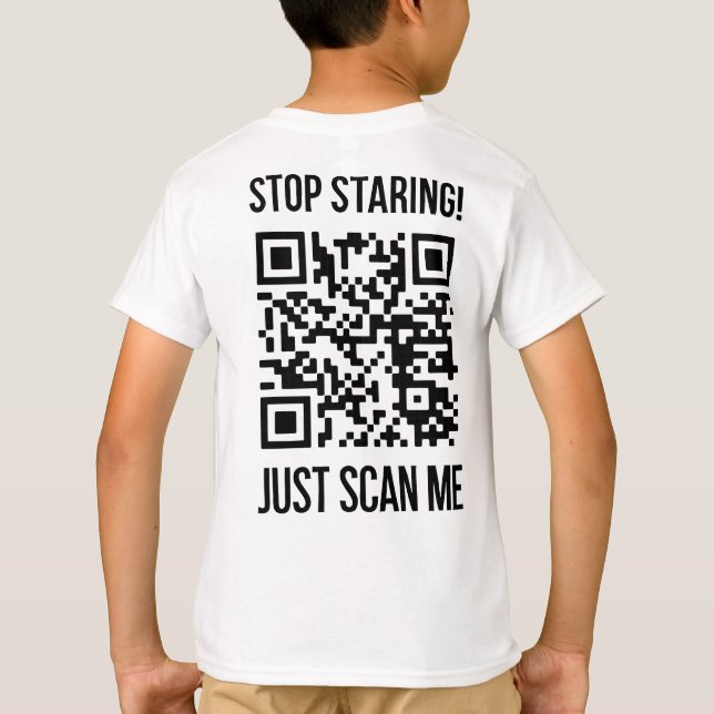 Camiseta Digitalize-me o código QR para um impulso motivaci (Verso)