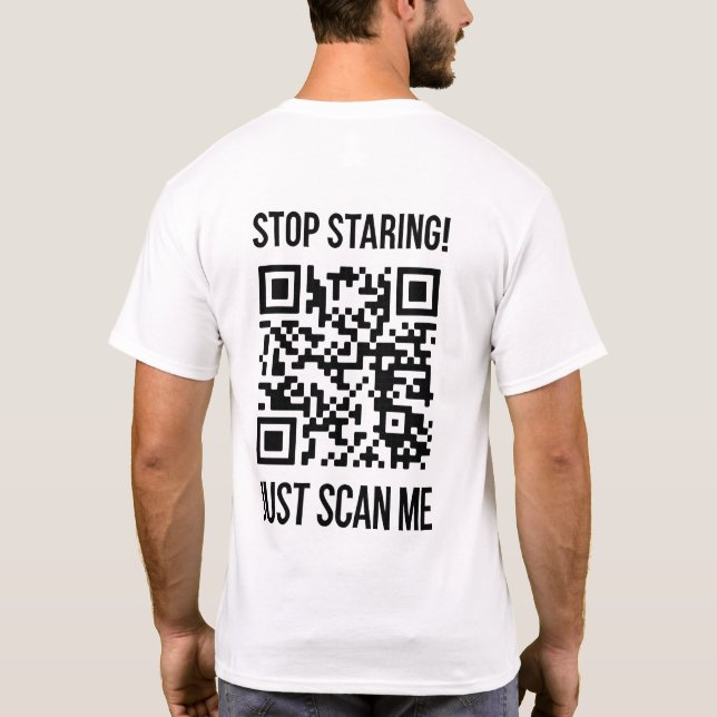 Camiseta Digitalize-me o código QR para um impulso motivaci (Verso)