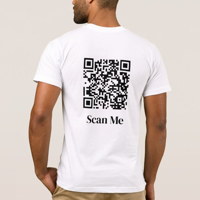 Camiseta Digitalize Meu Código QR Personalizado (Verso)