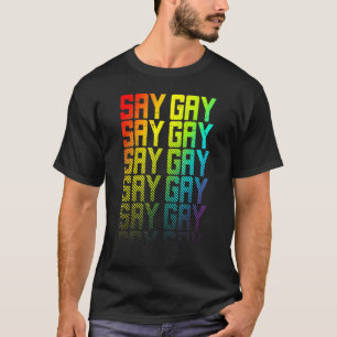 Camiseta Digitar Gay Lgbtq+ Orgulho gay Arco Arco-Íris Gráf