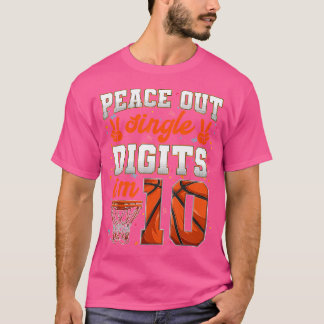 Camiseta Dígitos de Solteiro do Peace Out 10º aniversário d