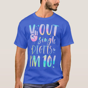 Camiseta Dígitos De Solteiro Do Peace Out Im 10 Anos 10 Ano