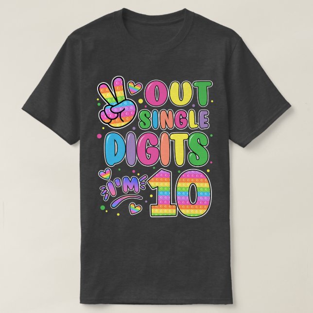 Camiseta Dígitos De Solteiro Do Peace Out Im 10 Tshirt Pop  (Frente do Design)