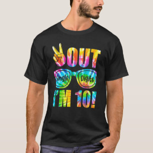 Camiseta Dígitos De Solteiro Do Peace Out Im 10 Tye Dye 10t