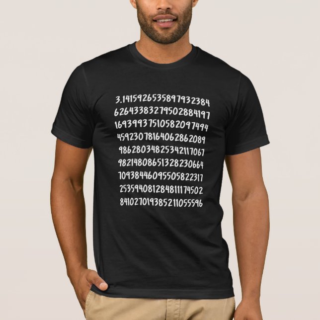 Camiseta Dígitos do Design de Números Matemáticos do Pi 3.1 (Frente)