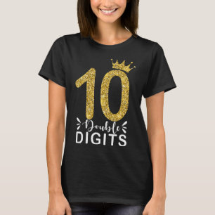 Camiseta Dígitos duplos de 10 anos Meninas de aniversário 1