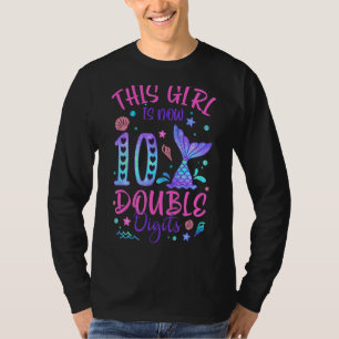 Camiseta Dígitos duplos de Sereia de 10 Anos