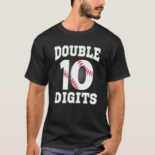 Camiseta Dígitos duplos Decorações de Aniversário Garoto 10