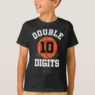 Camiseta Dígitos duplos Decorações de aniversário Menino 10
