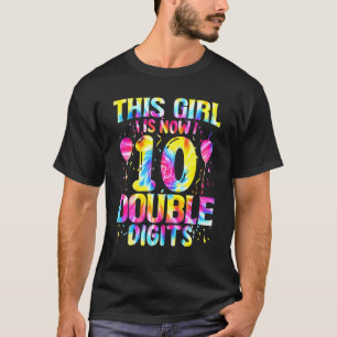 Camiseta Dígitos Duplos Dígitos 10º Aniversário Tie Dye
