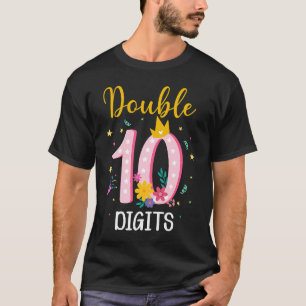 Camiseta Dígitos Duplos, Rapariga De Decoração De Aniversár
