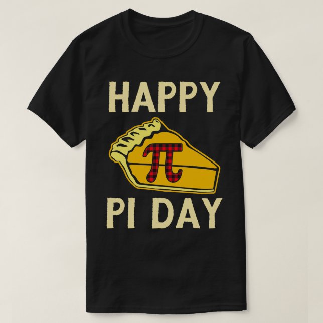 Camiseta Dígitos Pi Day de Pi Buffalo Red Xadrez Feliz Dia  (Frente do Design)