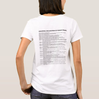 Camiseta Dignidade/declaração universal de direitos humanos